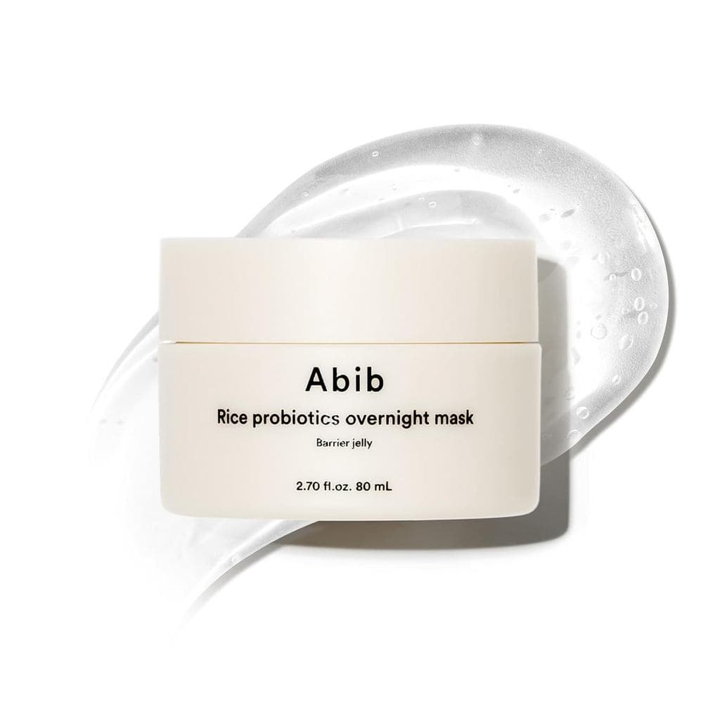 Máscara Facial Noturna Abib Rice Probiotics Barrier Jelly 2.7 fl oz |   Máscara Noturna Coreana para Pele de Vidro |   C