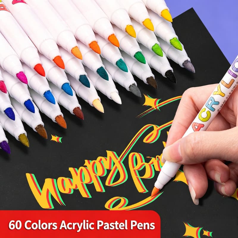 Guangna Z8610 Marcador Acrílico Pastel Ponta Macia Sem Imprensa Estudante Arte Caneta Pintada à Mão