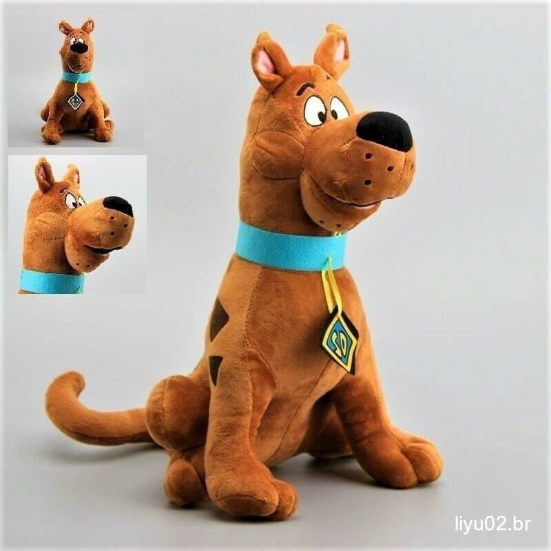 Brinquedo de Pelúcia Scooby-Doo Fofo de 35cm, Cachorro Dandy Marrom, Almofada, Presente para Namorada d R 94YW