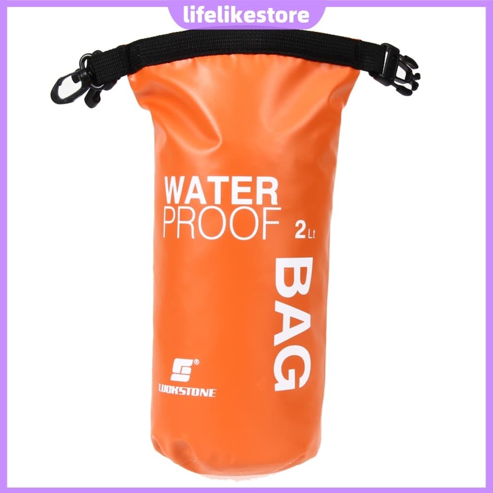 Saco Seco Impermeável Com Topo De Rolo Durável Para Uso Na Praia E Ao Ar Livre [lifelikestore.br]