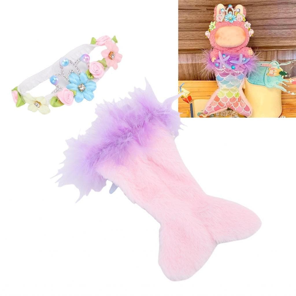 Roupas De Boneca Com Cocar Cauda De Peixe Elegante Requintado Lindo Vestido Para Bonecas De 6.7 Polegadas Acessórios