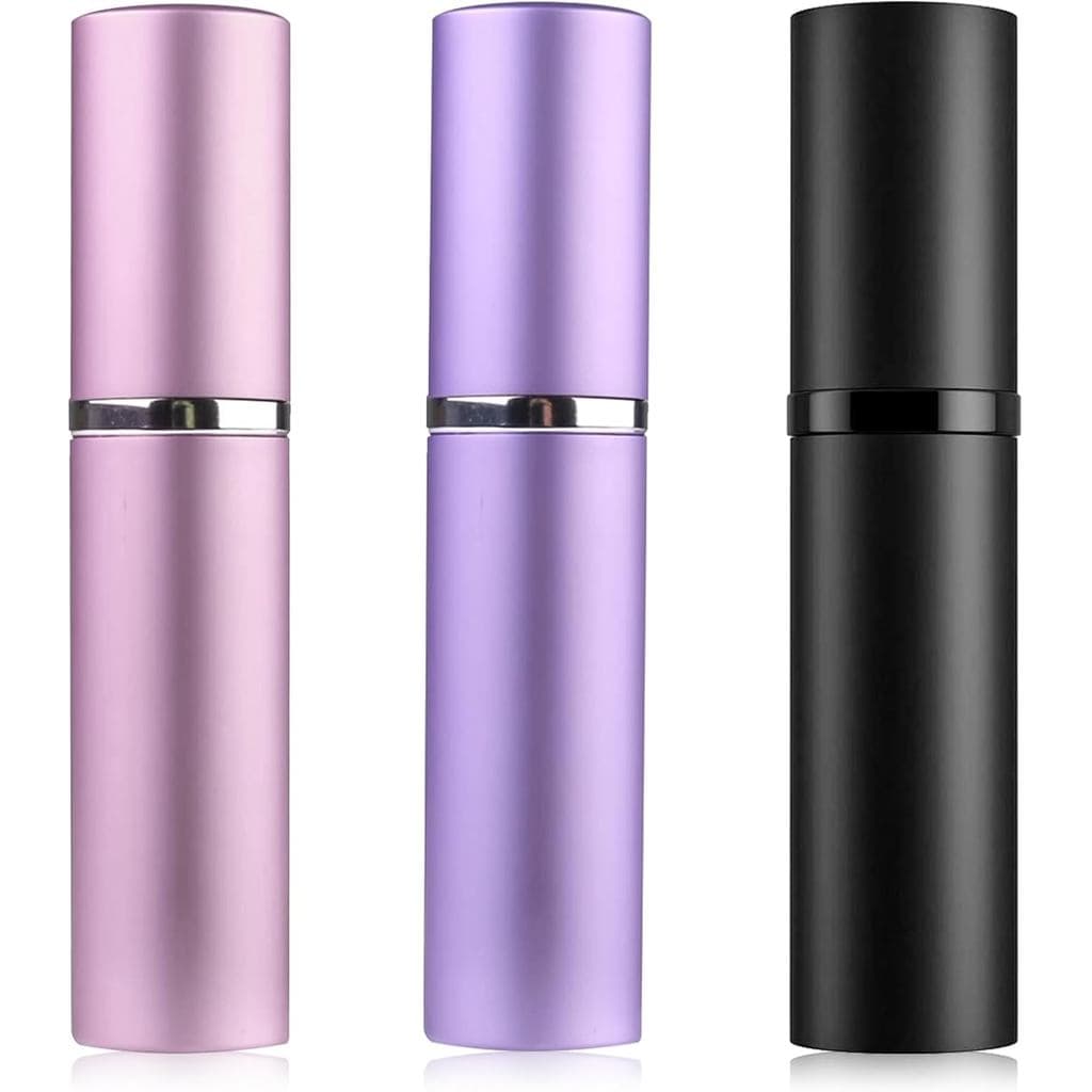 Conjunto de 3 frascos de perfume em spray, 5ml, recarregáveis, mini, portáteis, tamanho de viagem, frascos atomizadores