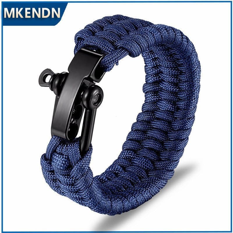 Pulseira de Sobrevivência Multifuncional Masculina, Adequada para Camping ao Ar Livre, Pulseira Eme 17OC EWCA