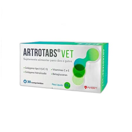Artrotabs Suplemento Alimentar para Cães a Gatos 33g - 30 comp