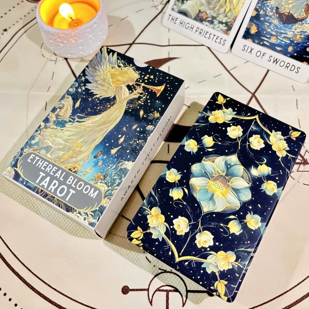 Baralho de Tarot Ethereal Bloom 78 Cartas de Tarot Florais