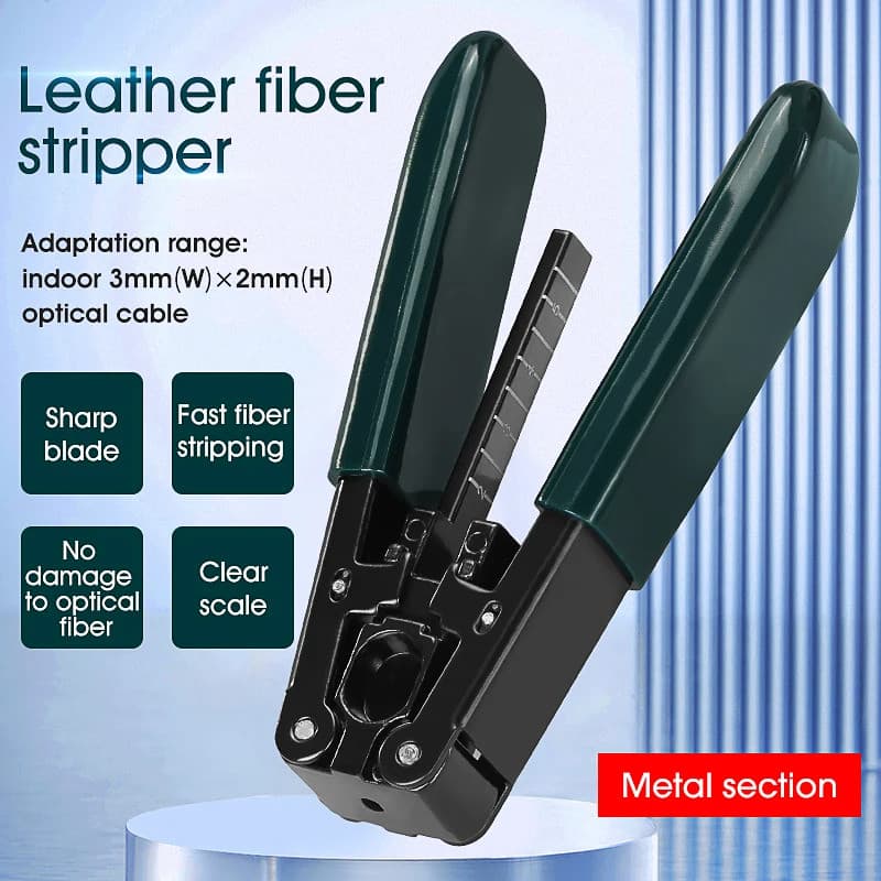 Ferramenta De Descascamento De Fibra Óptica De Metal FTTH Cabo Stripper Striping Alicate Óptico Gota