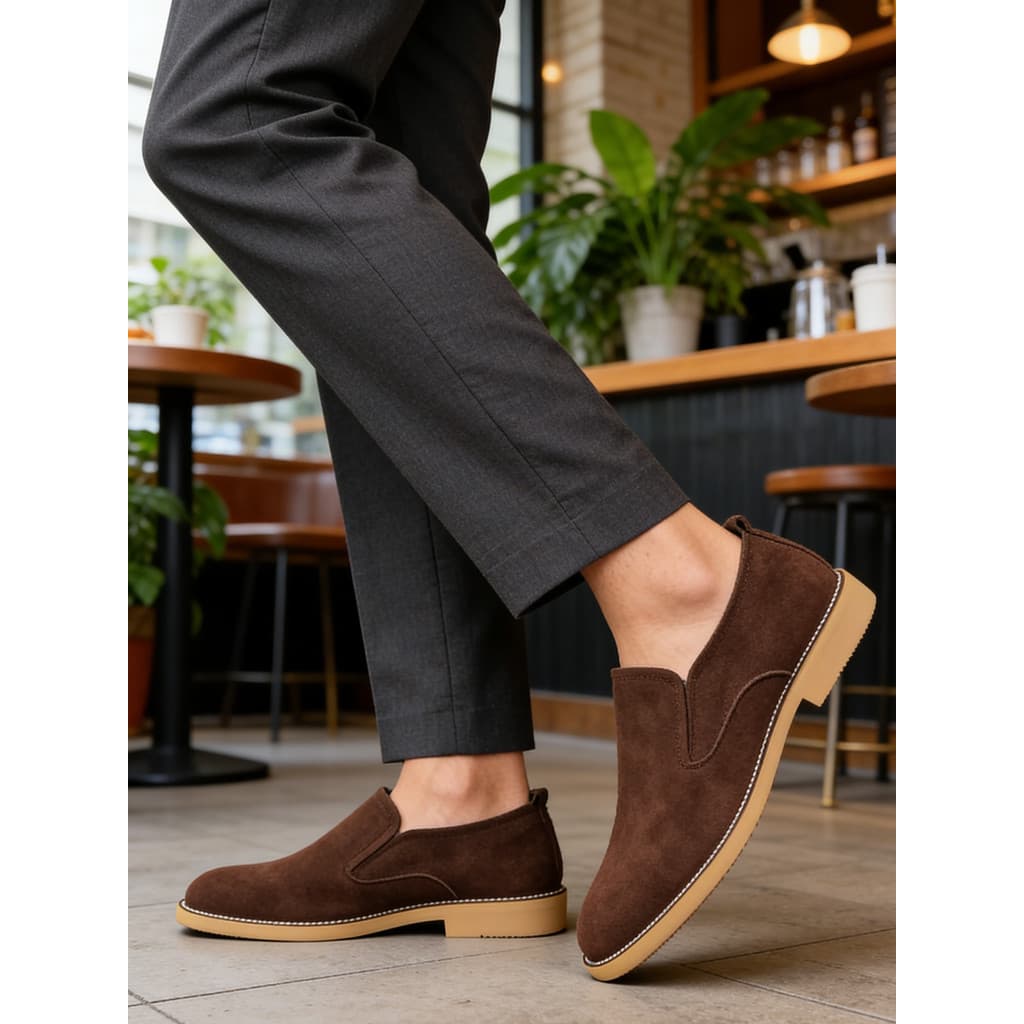 Estilo britânico Retro Casual sapatos de couro masculino All-Match couro genuíno Nubuck mocassins de couro masculino pre