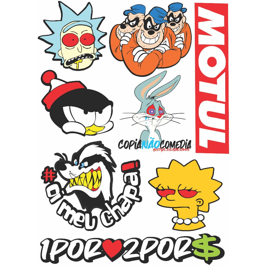 Conjunto de adesivos para carro, motocicleta, bicicleta e skate.   QMBB QMBB BTHW