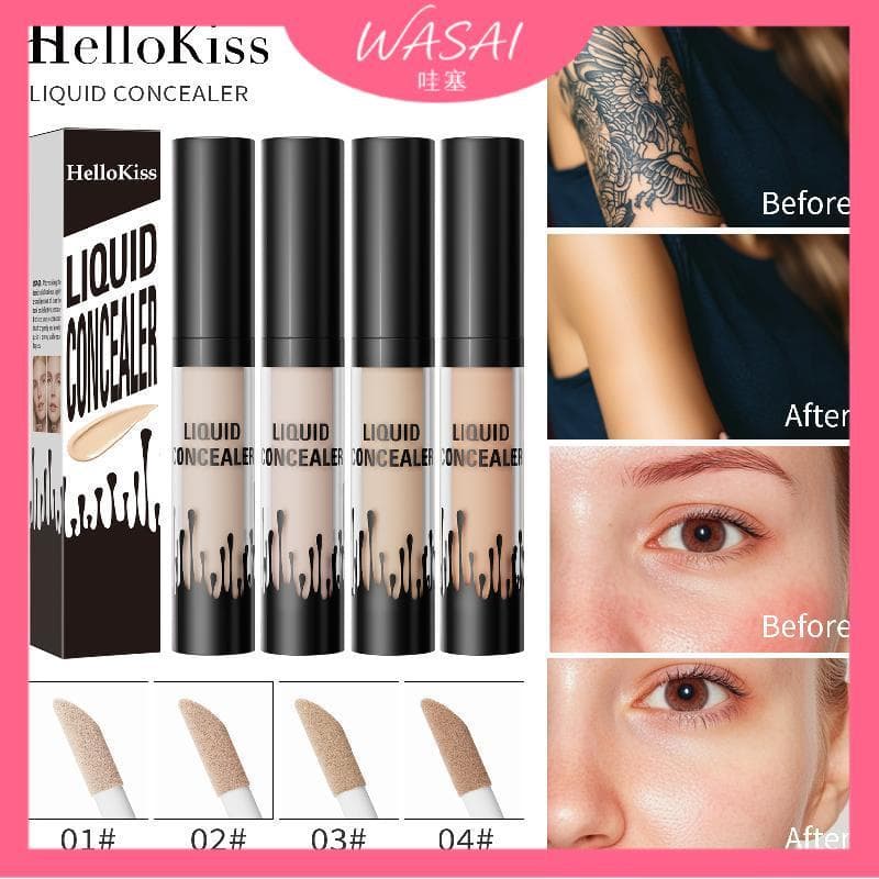 [Estoque pronto] HelloKiss Tear Eye Corretivo Hidratante Natural Segurando Maquiagem Luz Corretivo Transparente Maquiage