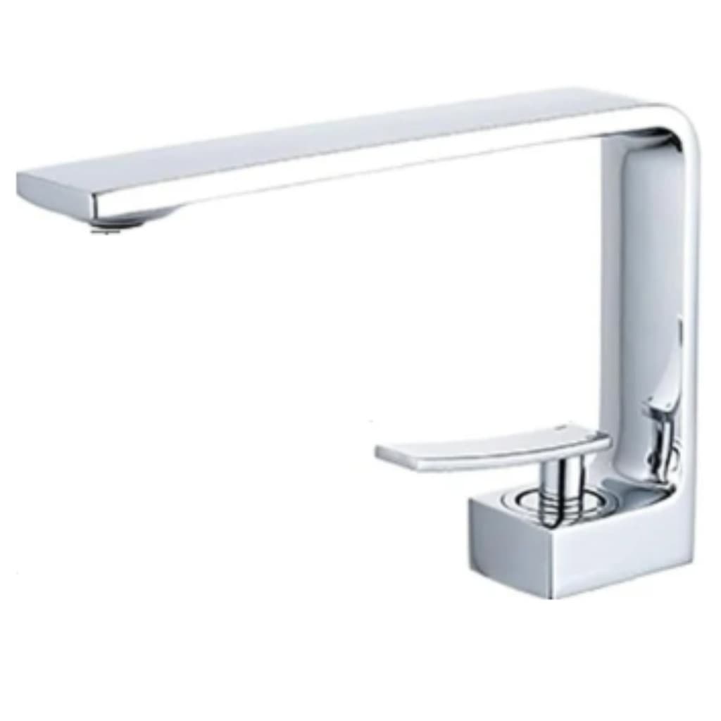 Torneira Monocomando Longa  Lavabo Cromada/Prata