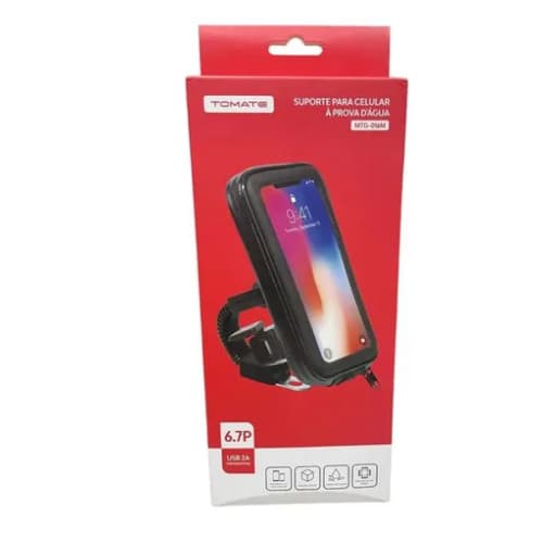 Suporte Celular Impermeável Moto Bicicleta Mtg-016b Tomate