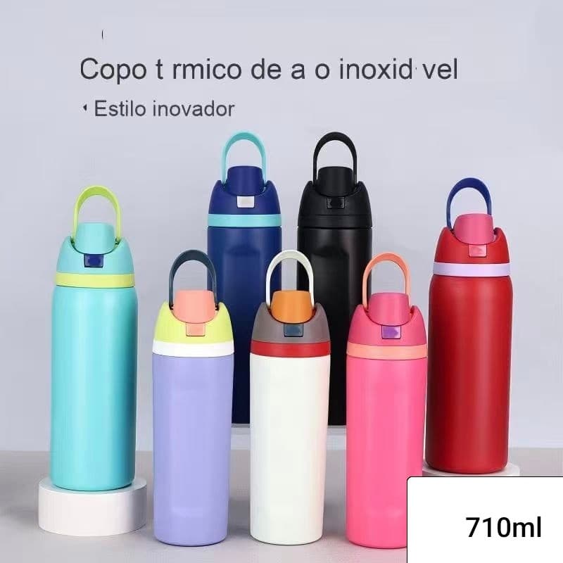 Garrafa térmica 710ml garrafa de água esportiva portátil de aço inoxidáve AD-814
