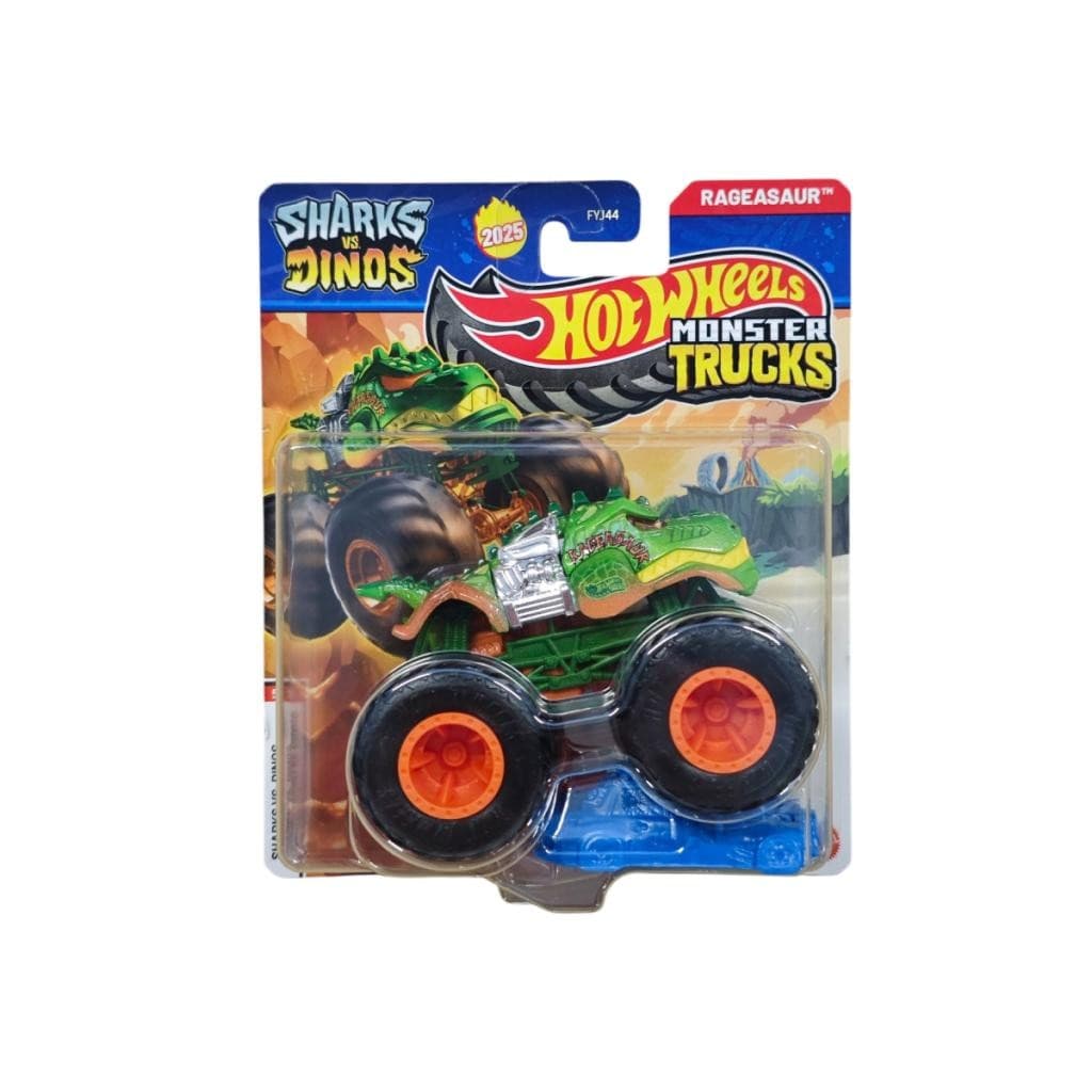Monster Trucks Hot Wheels Rageasaur Roda Preta Carrinho Brinquedo Original Mattel Criança Ação
