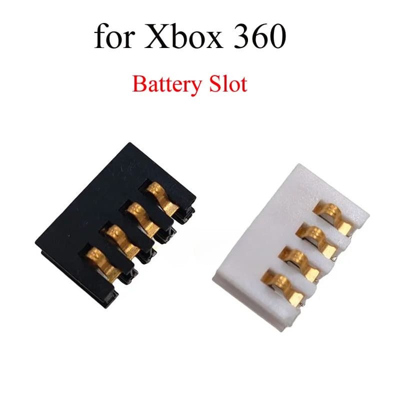 1 Peça Preto Branco Bateria Slot Interface Soquete Conector Substituição Para Controle Sem Fio XBOX360