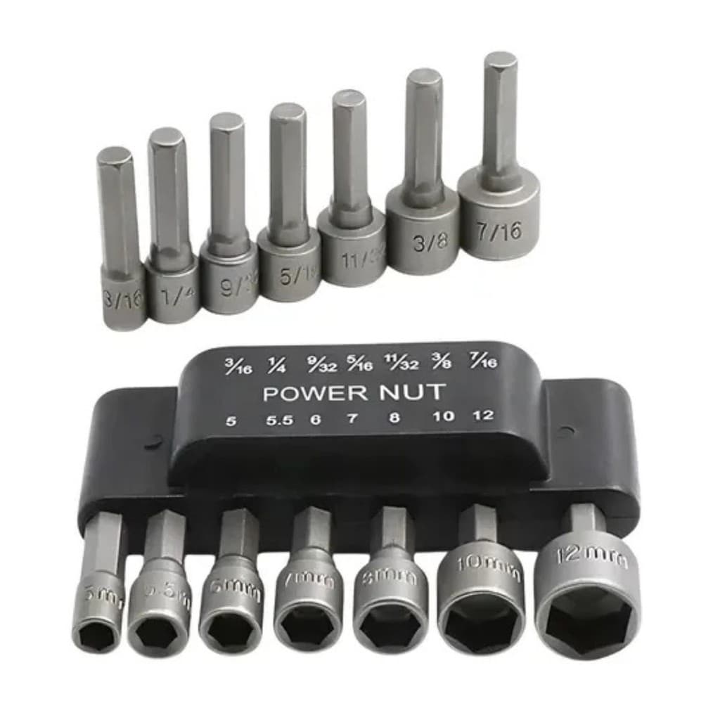 Jogo De Soquetes Bits Canhão 1/4 C/ 14 Peças Profissional