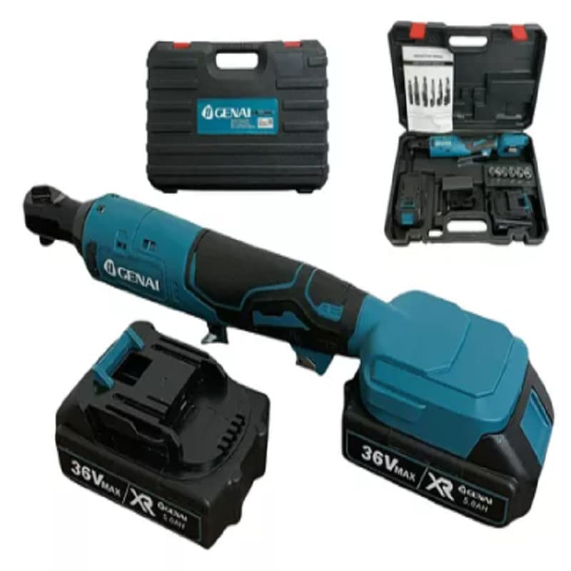 Chave Catraca Reversível Com Soquetes De Impacto 2 Bateria 36V GN