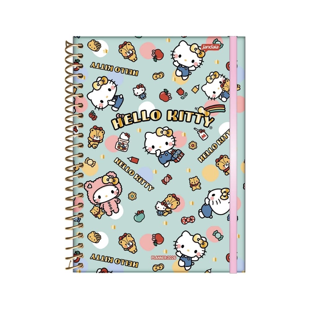 Agenda Planner 2026 Espiral 160 Páginas Hello Kitty Oficial