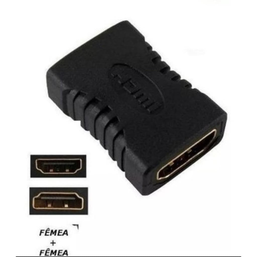 Adaptador Compatível com HDMI Feminino para Feminino Extensor Conector de Cabo bc bc
