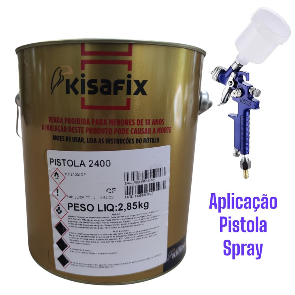 Cola Spray Adesivo Para Pistola Tapeceiro Forro Teto de Carro Kisafix 2400