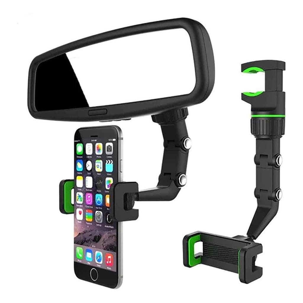 suporte celular carro retrovisor smartphone automotivo ajustável rotação 360