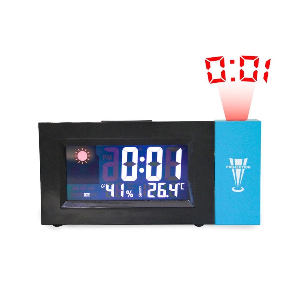 Relógio Alarme LED Portátil com Projetor de Hora Prático