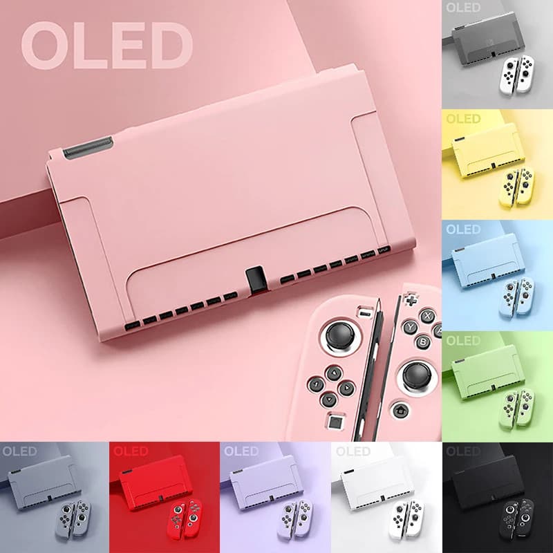 Kit Capa Protetora Flexivel TPU Colorido Para Nintendo Switch OLED