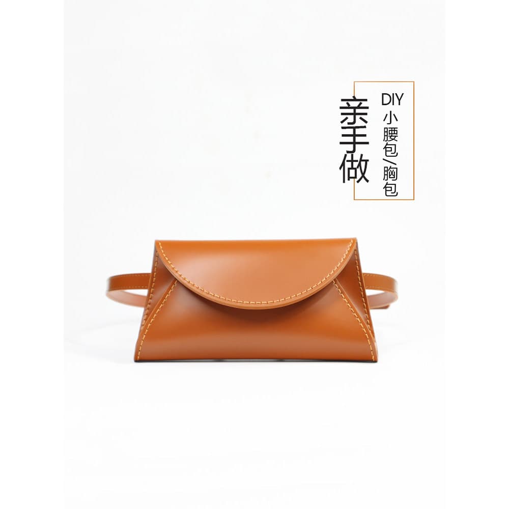 Couro genuíno moda simples Retro pequeno saco de cintura Mini All-Match pequeno na moda saco de peito feminino diy Mater