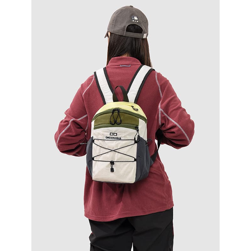 Contraste cor dopamina mochila feminina leve Commuter lazer mochila caminhadas ao ar livre saco lazer viagem pequeno sac