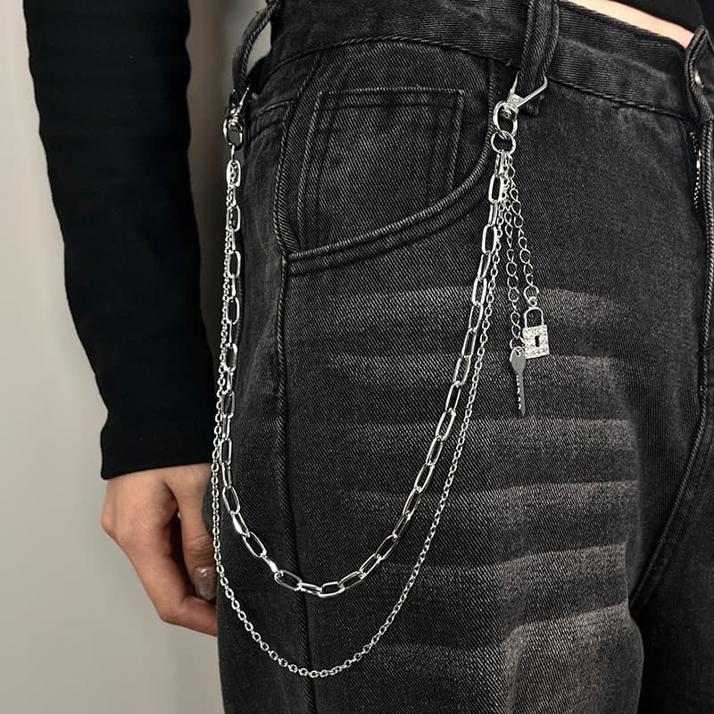 2025 novo estilo masculino feminino calças corrente de cintura cinto decorativo acessórios Punk corrente ins corrente ru