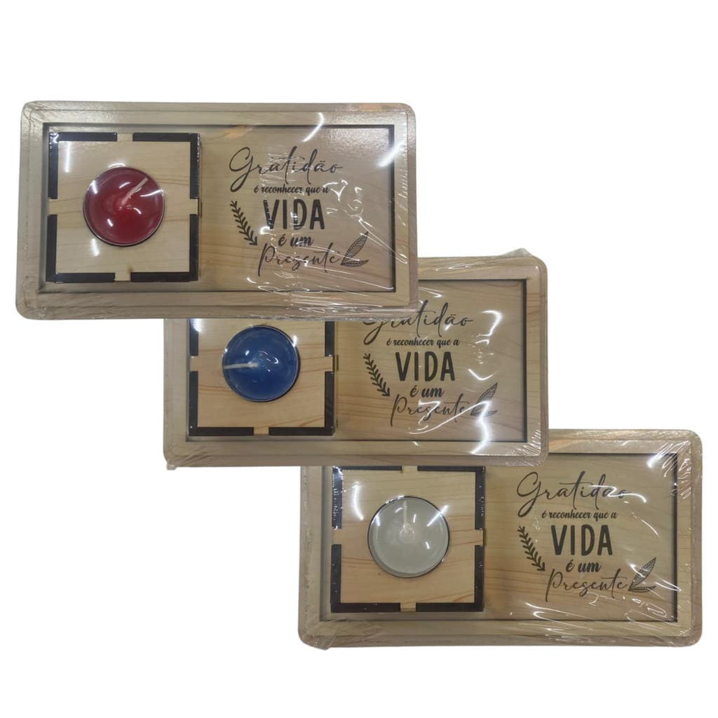 Bandeja Com Uma Vela Perfumada