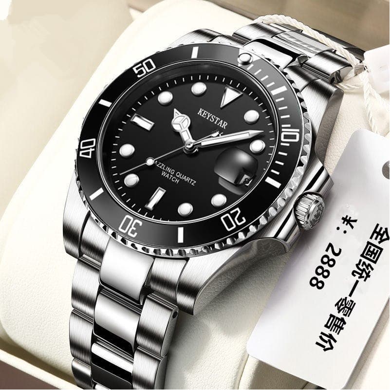 Verde monstro água fantasma genuíno suíço relógio mecânico automático calendário masculino luminoso à prova dwaterproof