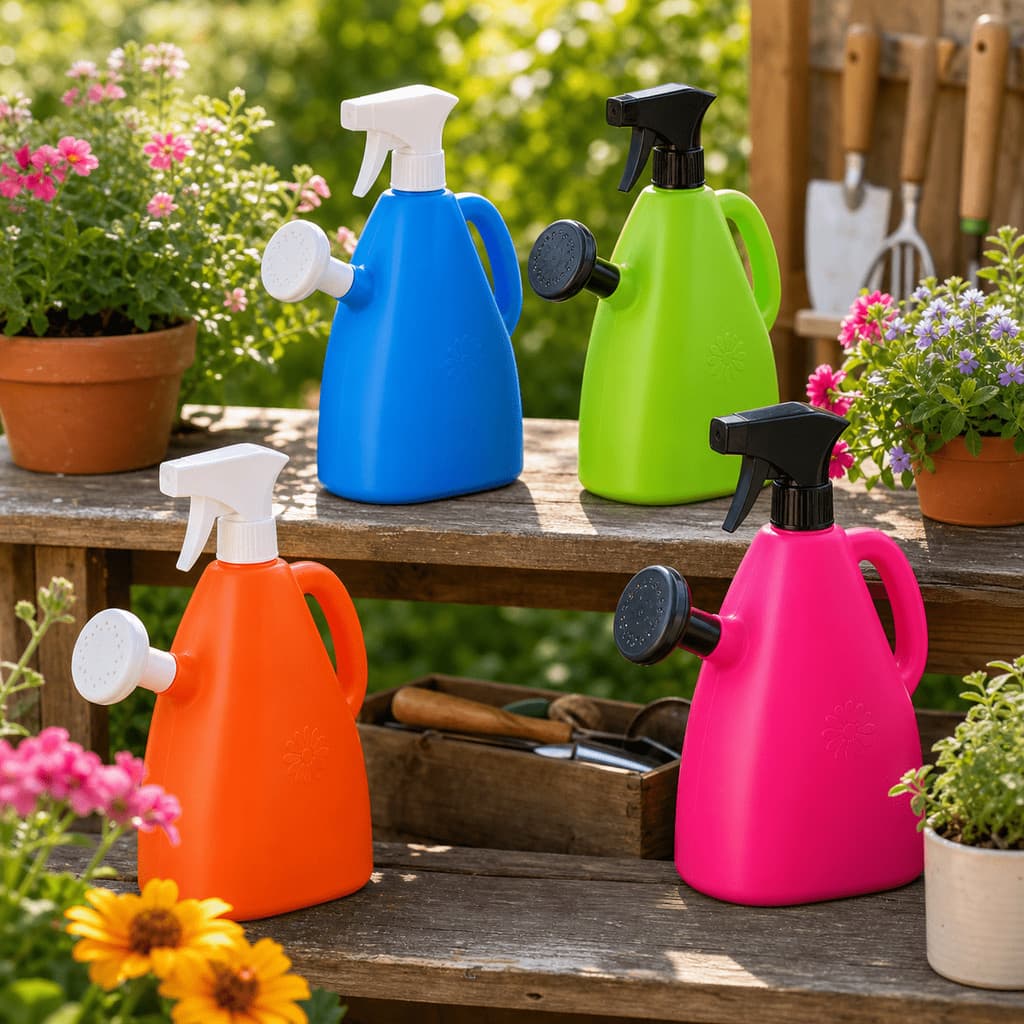 Regador de Plantas 1,5 Litros com Pulverizador de Flores Hortas 2 Em 1