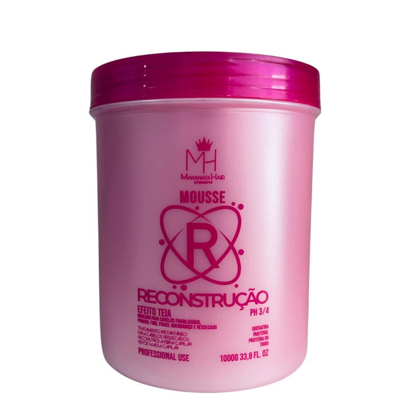 Máscara Mousse Reconstrução Maranata Hair 1kg Efeito Teia para Cabelos Danificados