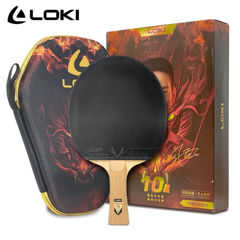 LOKI DRAGON Series Profissional Ofensiva Raquete De Tênis De Mesa Ping Pong Paddle Bat 5 Madeira 2 Carbono 6/7/8/9/10 Es