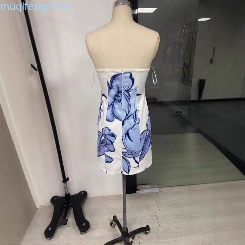 Vestido Glamouroso Feminino, Vestido Feminino Estilo Europeu e Americano, Vestido Curto Versátil com Top Tubinho Ajustad