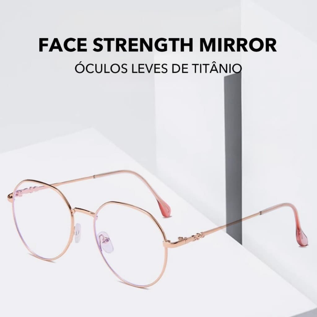 Senhoras Multi-quadro redondo quadro de óculos de Metal Anti-luz azul adequado para computador e uso diário lente transp