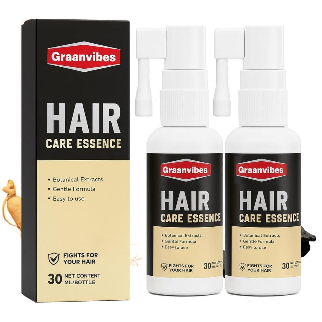 Spray Escurecedor, Sérum Anti-Queda e Espessante para Cabelo Graanvibes, Fortalece as Raízes, Previne Cabelos Brancos, E
