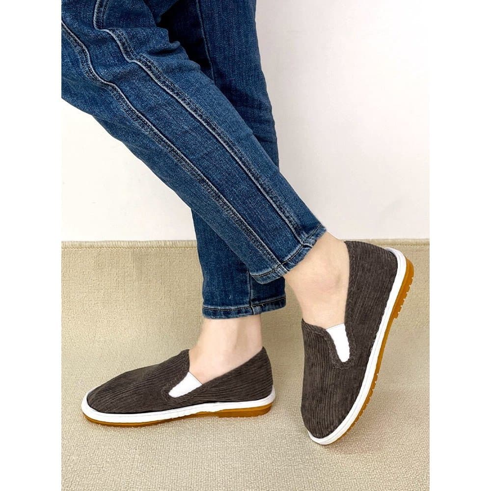 Velho pequim sapatos de pano masculino veludo artesanal Xishan respirável resistente ao desgaste sola de tendão de carne