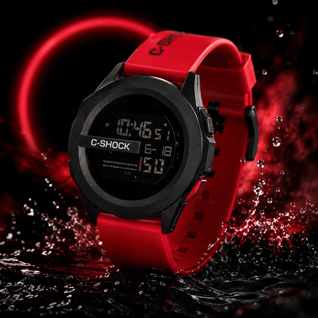 Relógio Masculino C-SHOCK Digital Esportivo Resistente Choque Prova D'água Cronômetro Alarme Iluminação