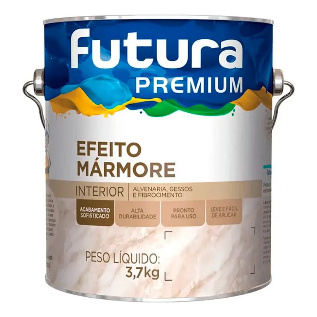 Efeito Mármore Parede Futura Galão 3,7 Kg Branco