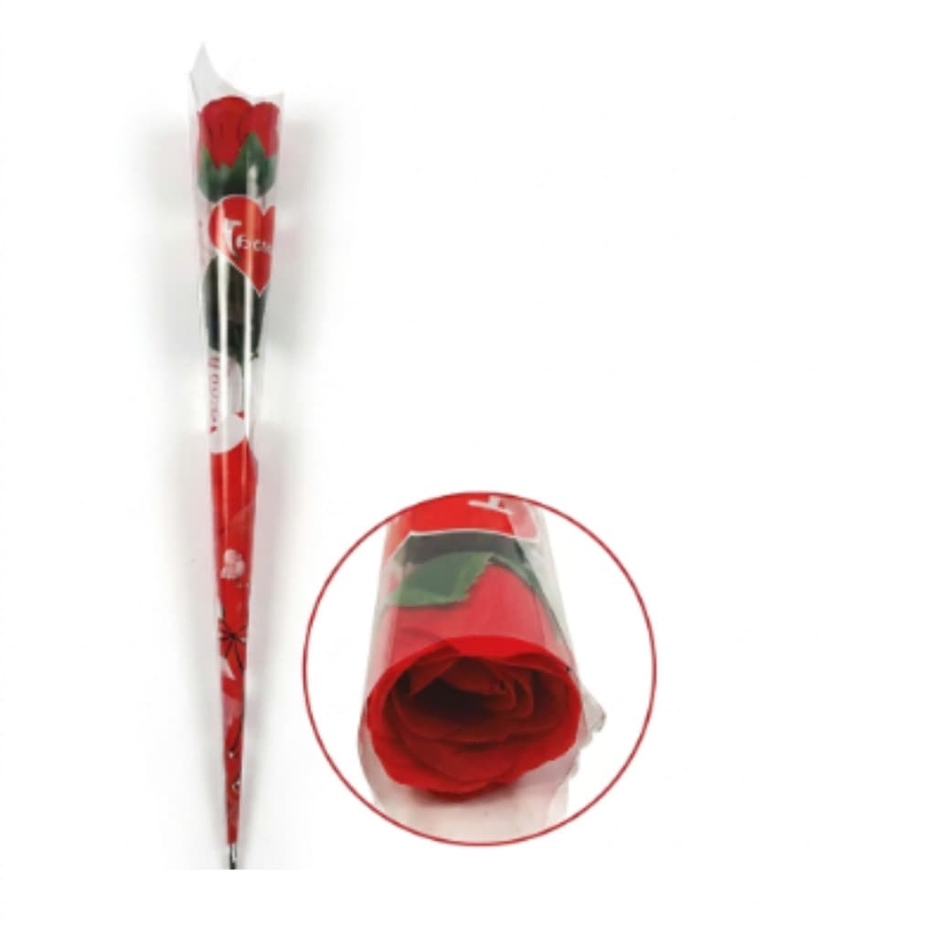 Botão Rosa Artificial Para Buque De Botões Vermelho UMA UNIDADE