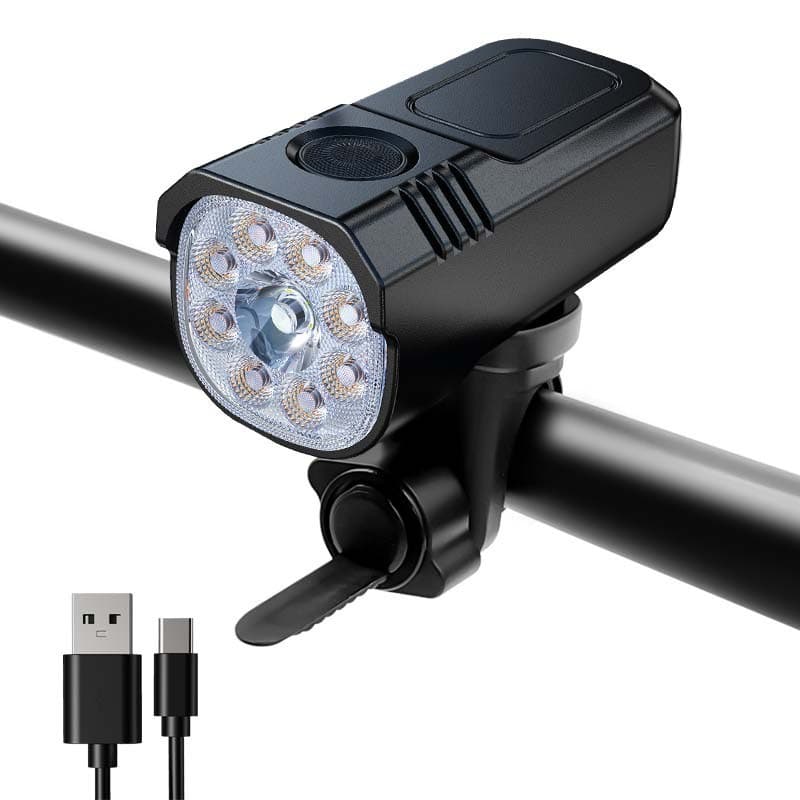 Liga de alumínio farol da bicicleta noite equitação amarelo luz branca usb recarregável lanterna estrada Mountain Bike e