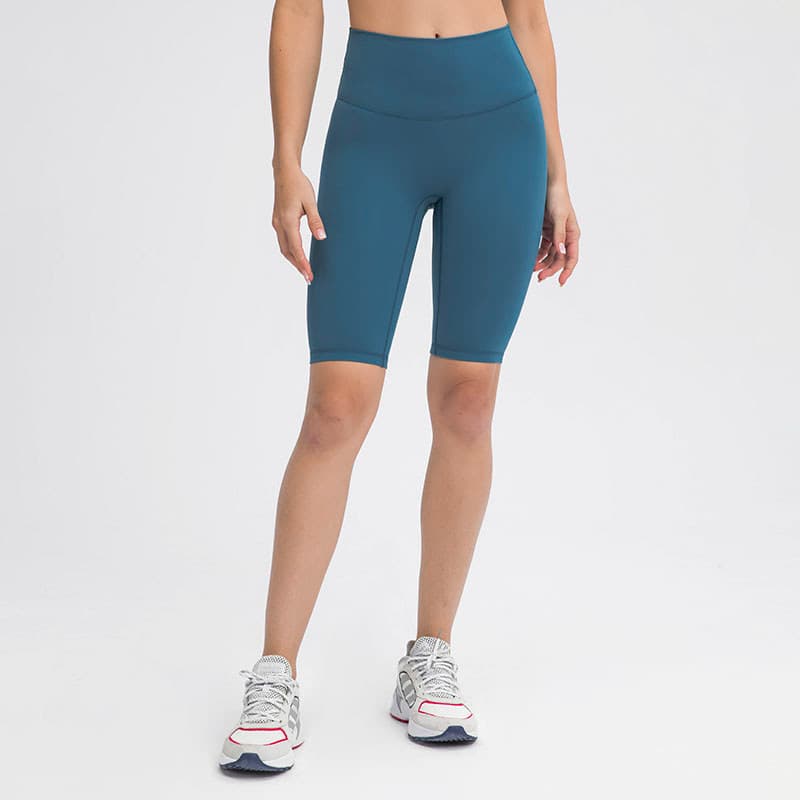 Exportação de comércio exterior sensação Nude sem linha embaraçosa Yoga calças de cinco pontos Hip-lifting cintura alta