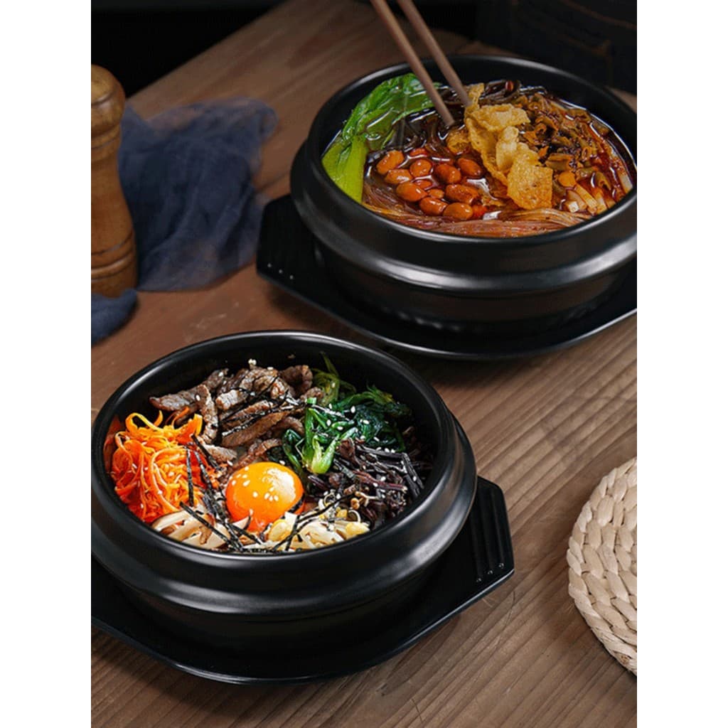Pote de pedra bibimbap pote de pedra bibimbap especial doméstico coreano arroz aldeia bibimbap caçarola comercial resist