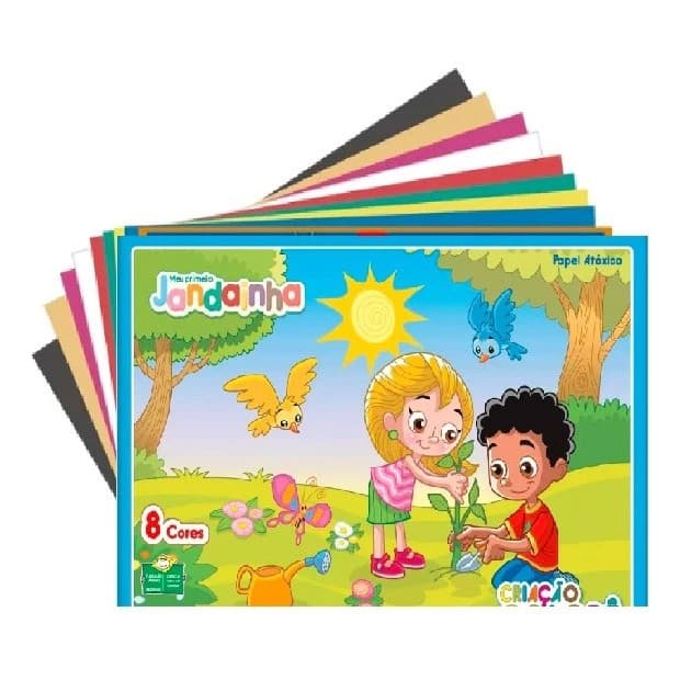 Caderno A3 Jandaia Criação Colorê Jandainha 32 Folhas 120G com 8 Cores – Meu Primeiro Jandainha