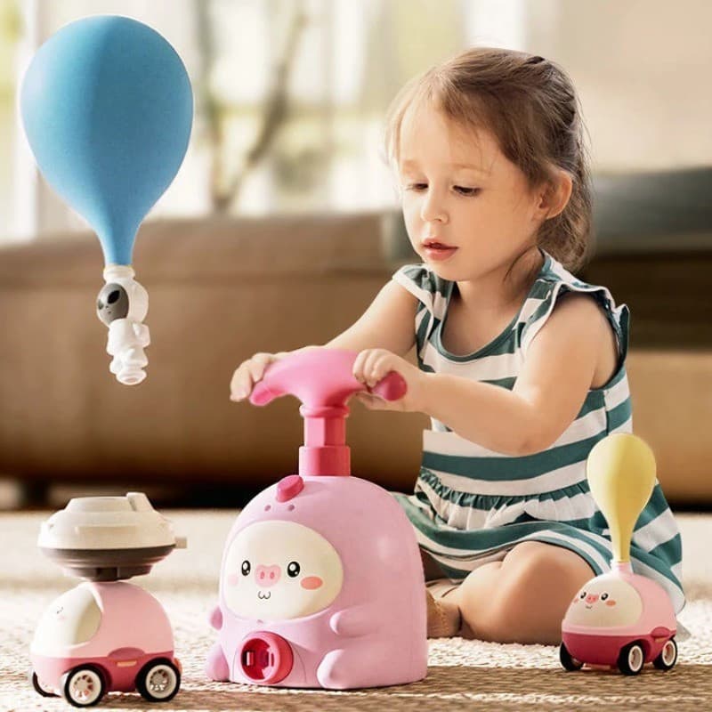 Brinquedo educativo infantil de lançamento de balão aerodinâmico inercial, torre de carros, presente de Ano Novo XMZZ