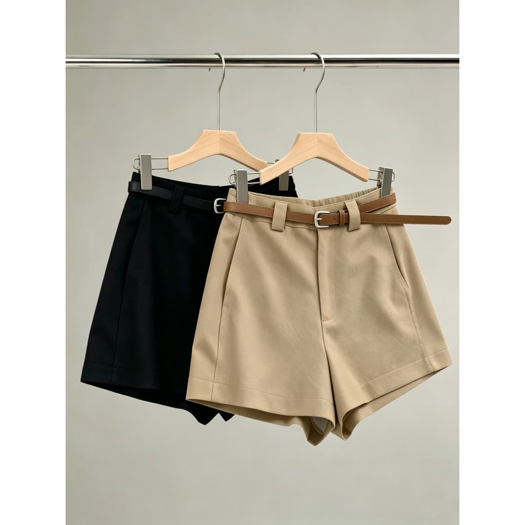 Cáqui Denim algodão shorts retos feminino verão fino pequeno Casual shorts elegante mais magro olhar a linha calças de p