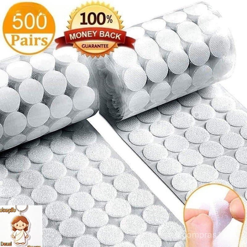 500 Pares Autocolantes De Velcro Pontos De Feltro/Fita Adesiva De Fixação De Costas À Prova D'água/10/15/20/25mm Adesivo