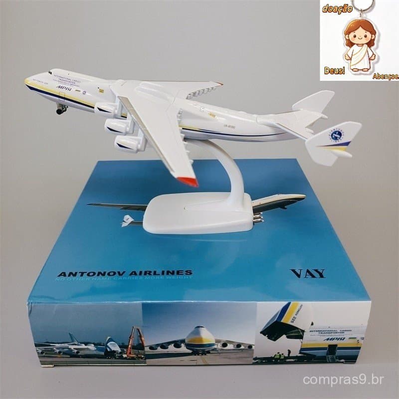 20cm União Aérea Soviética Liga ANTONOV 225 Linhas Aéreas An-225 Mriya WORLD BIGGEST CARGO Modelo De Avião Diecast