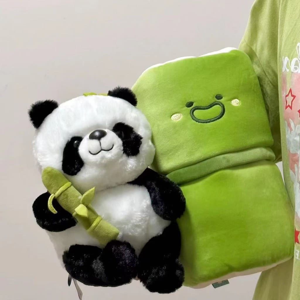 Estoque pronto Tubo de bambu Panda Boneca Tamanho pequeno Bambu Bambu Tiro Presente de Aniversário Destacáve